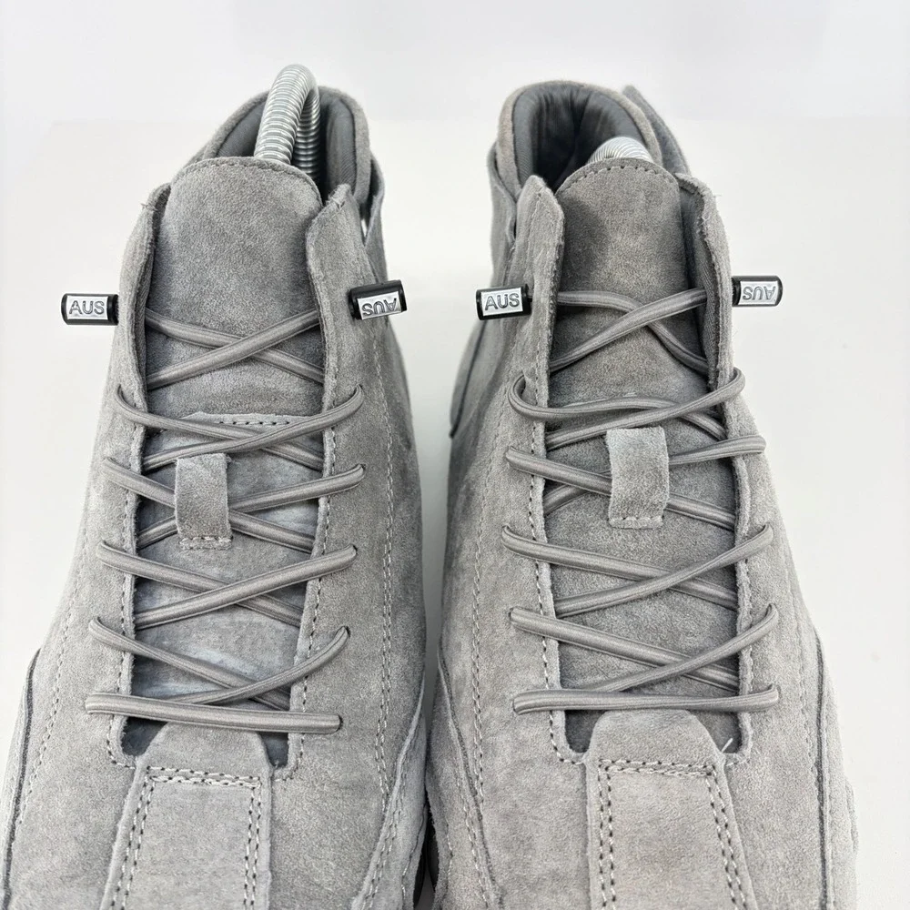DBECK Waterproof Hiking Shoe Unisex Mens 6.5 Womens 8 Grey Suede Gorpcore Trail